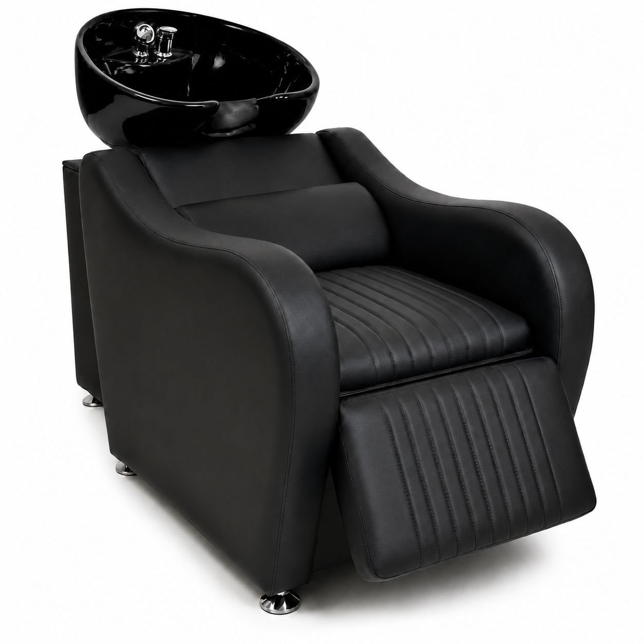 Lavacabeza Reclinable Black Channel — Bowl de Cerámica Negro