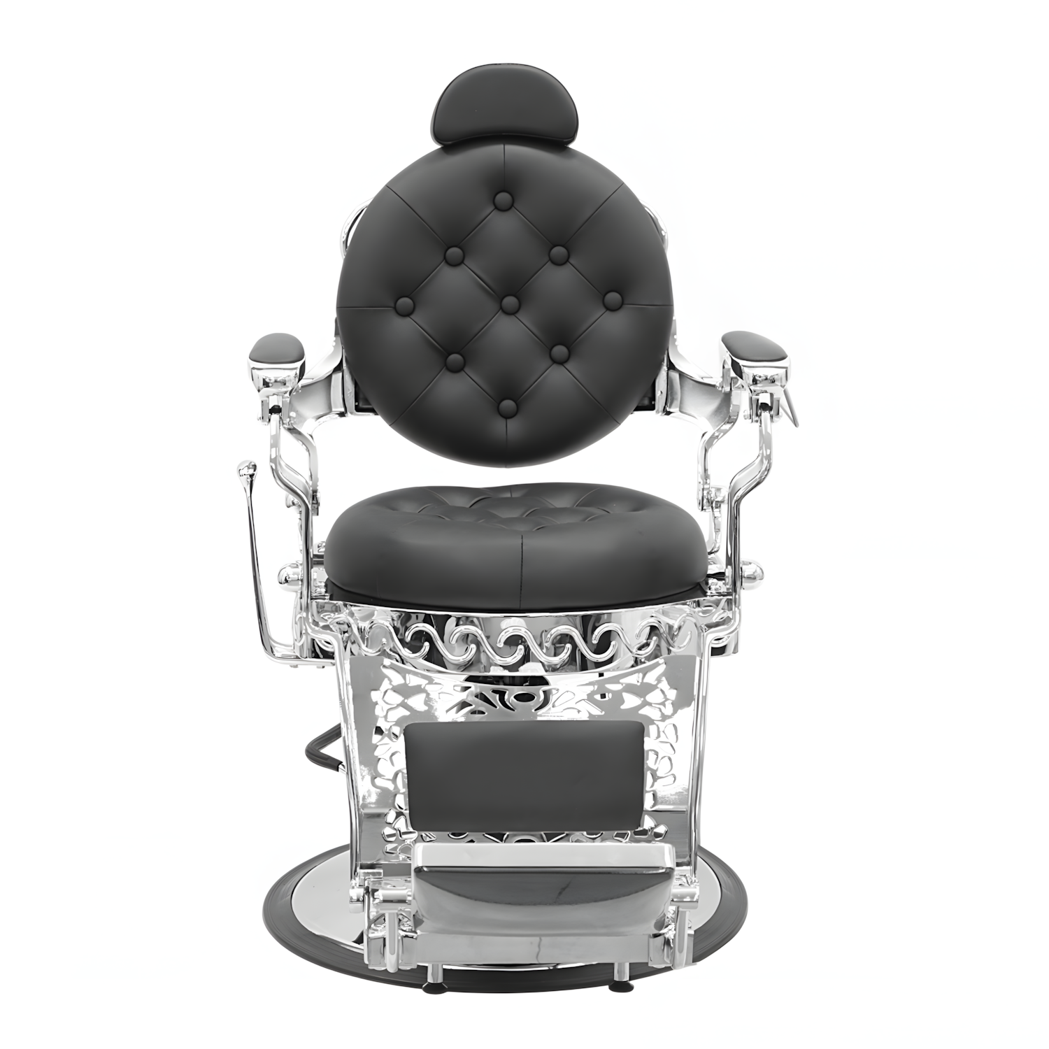 Sillón Barbero Con Acabado Plata Ultra 2