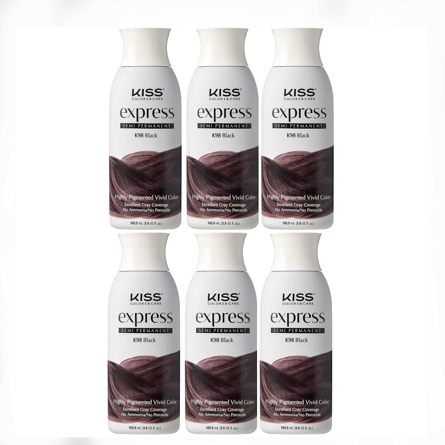 Tinte Semi Permanente Negro K98 Kiss Color & Care Express